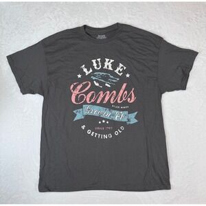 Luke Combs Growin Up & Getting Old Concert T-Shirt Mens XL Charcoal Gray NWOT